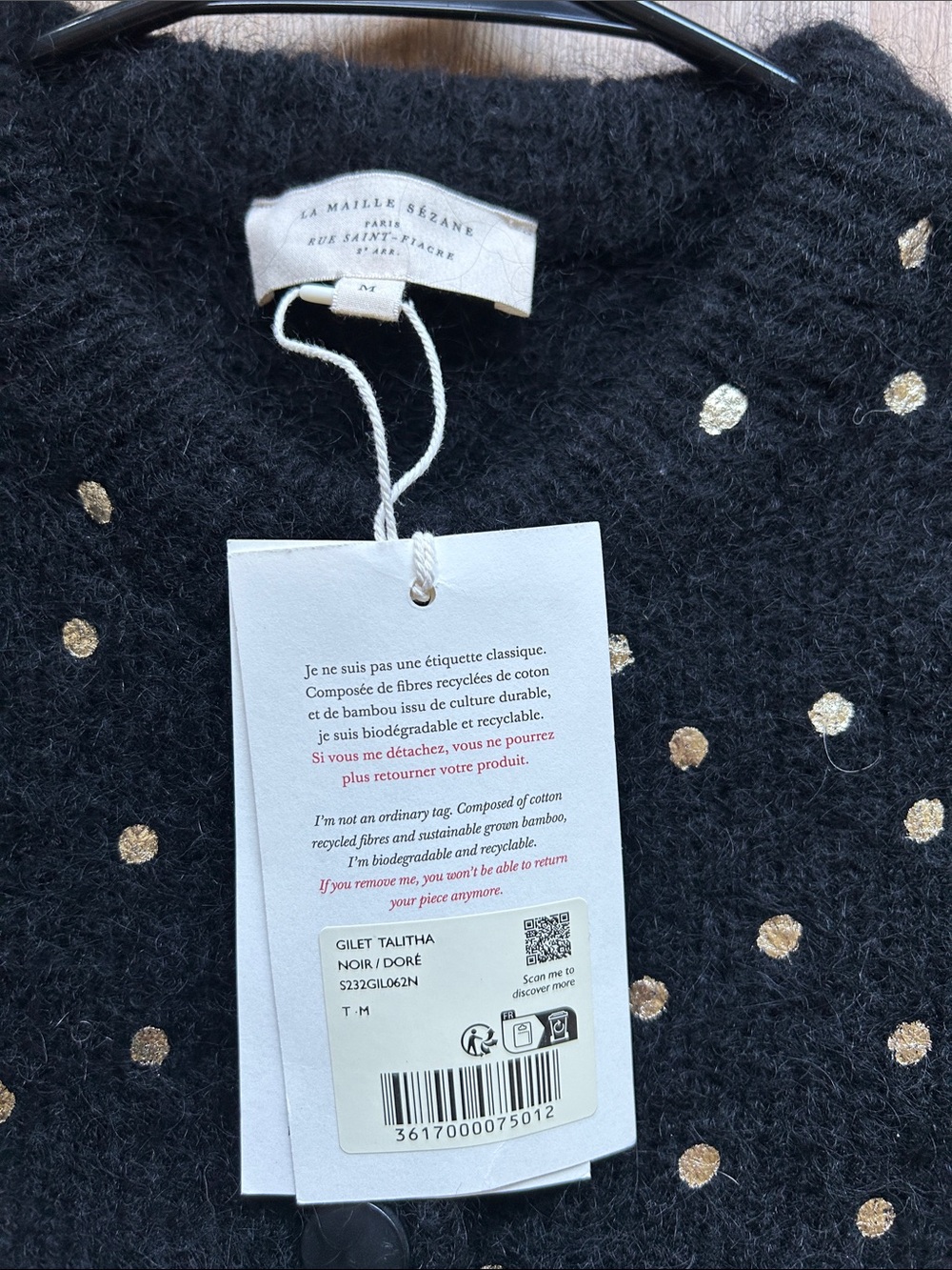 NWT Sezane Gilet Talitha Cardigan Sweater - Picture 5 of 10